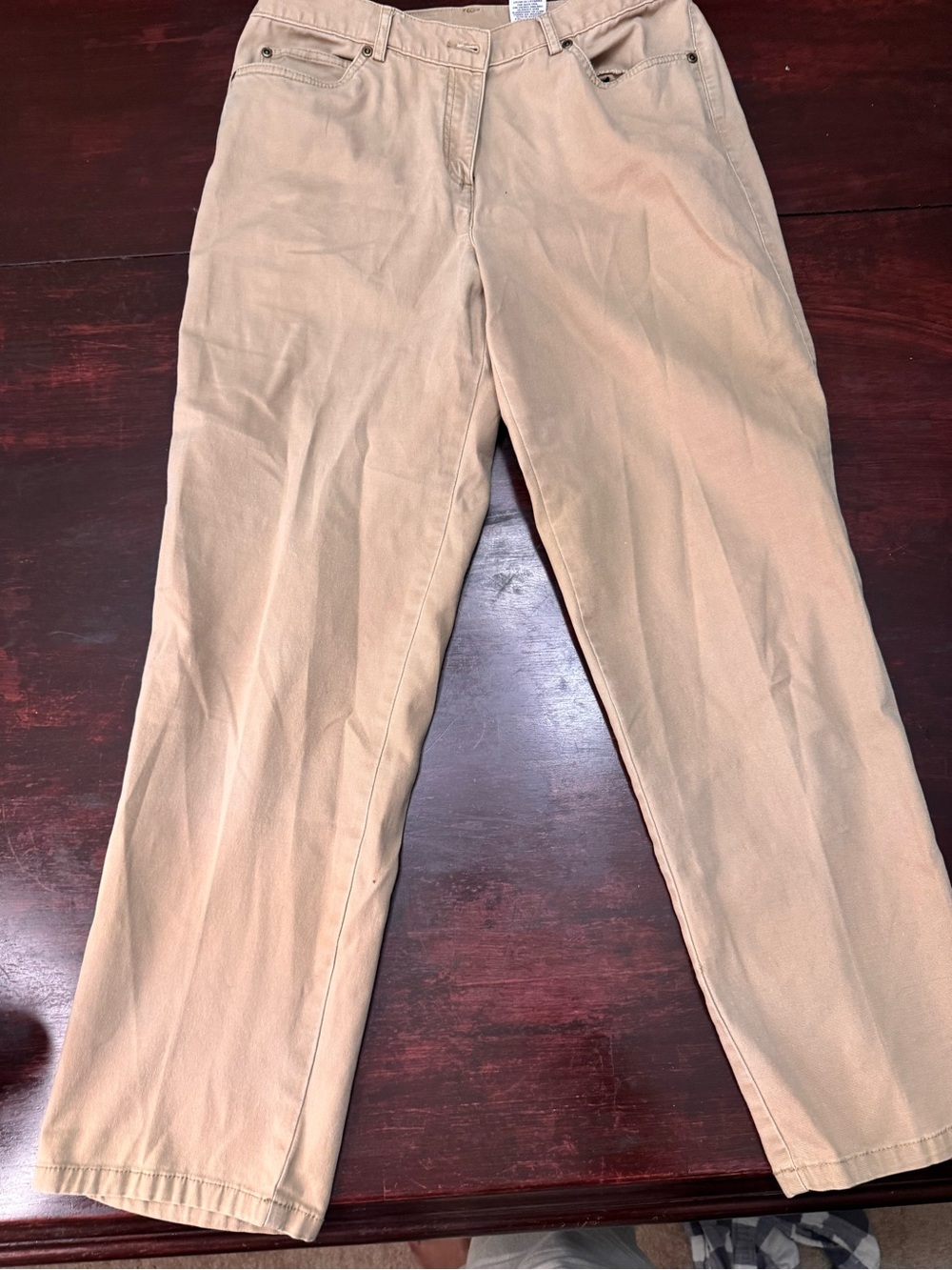 Ruby Rd. Women's Khaki Straight-Leg Trousers